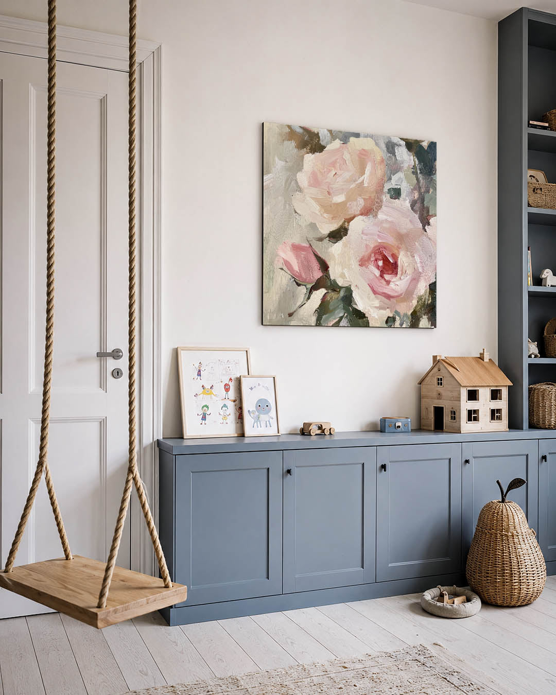 Bloemrijke penseelstreken Kunstwerk
