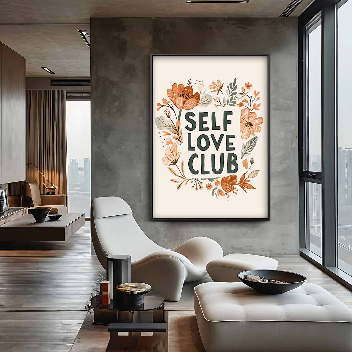 Bloemenkracht Zelfliefde Poster Kunstwerk-canvas-dibond-plexiglas-wanddecoratie-WallArtistic