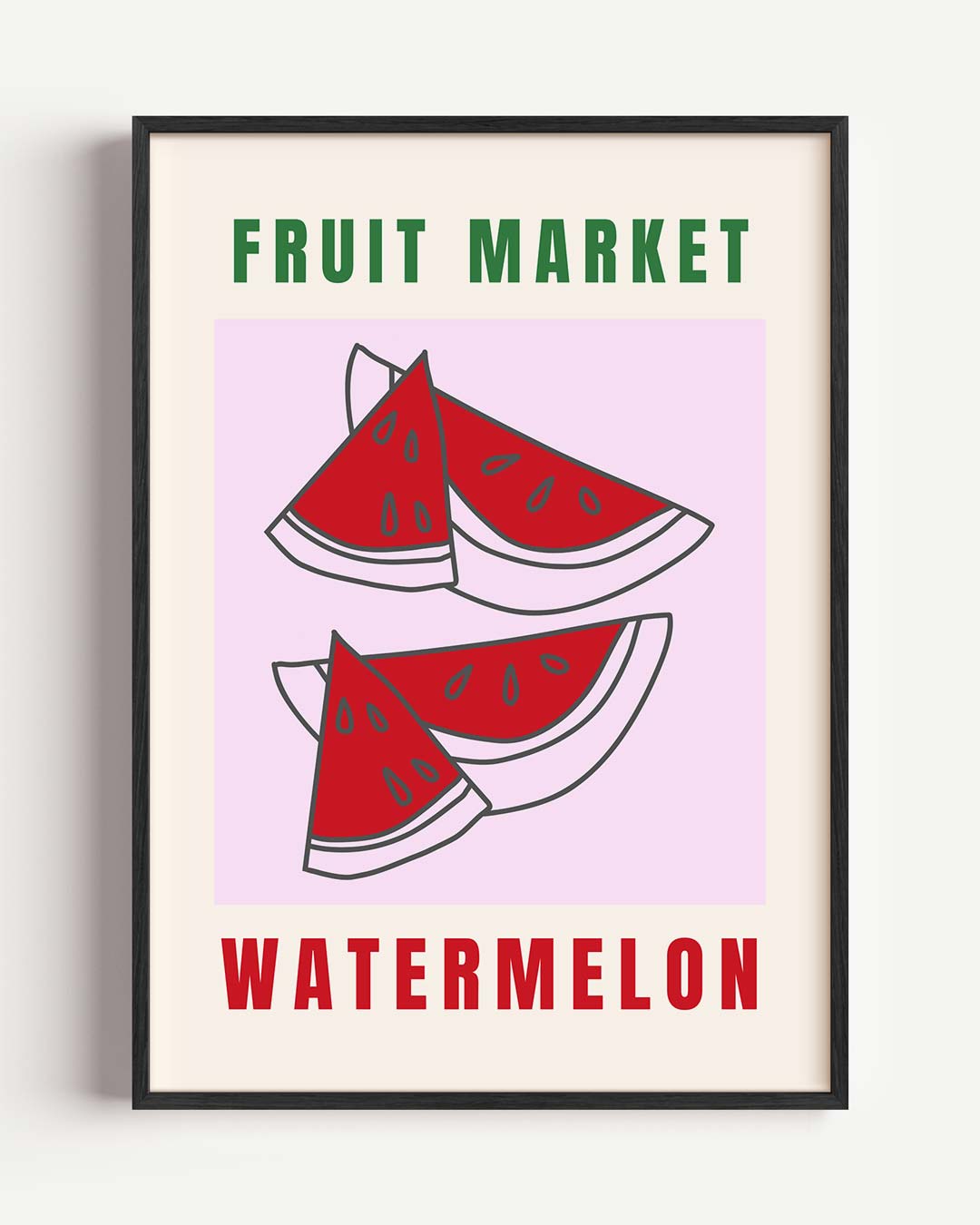 Vrolijke Watermeloen Poster-WallArtistic