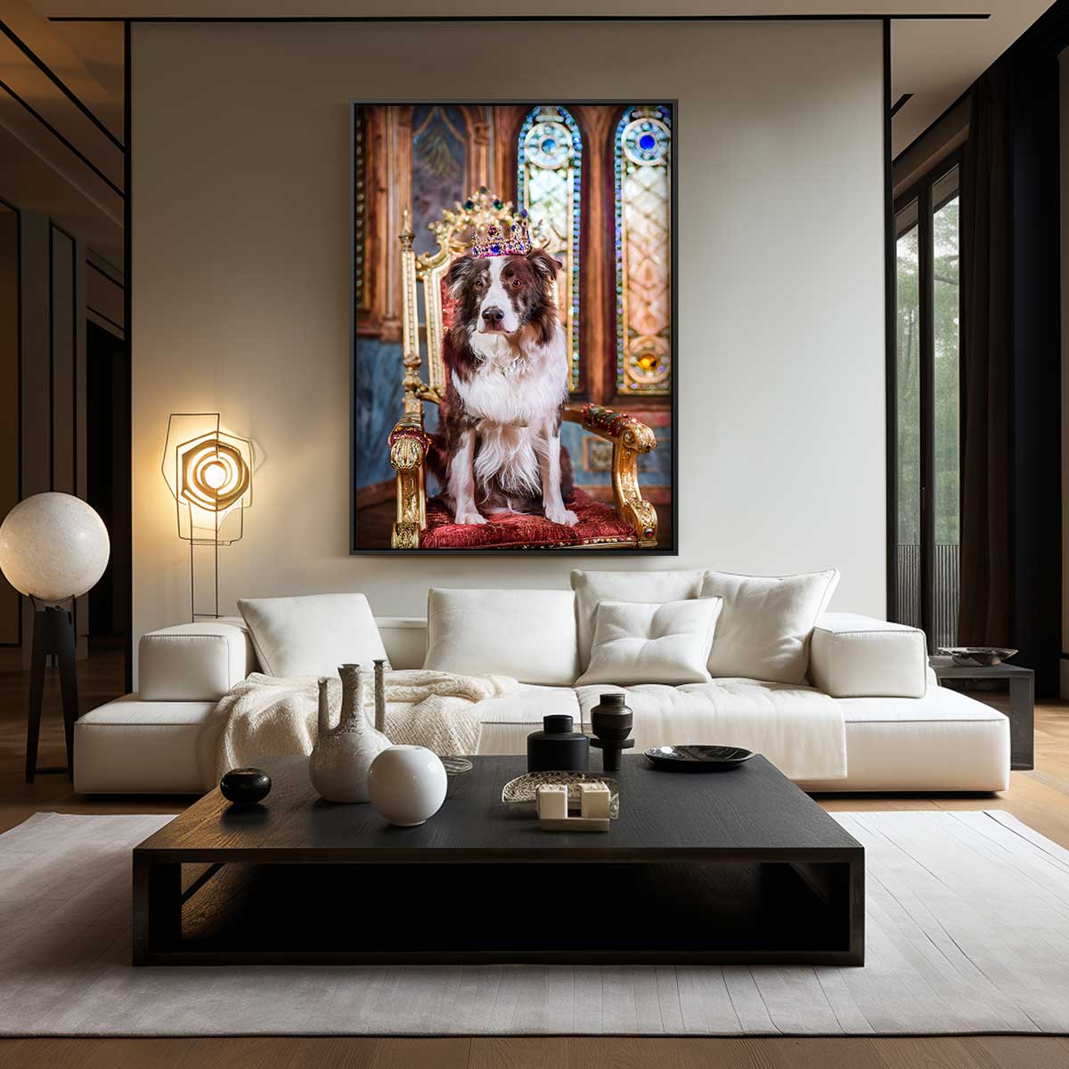 Koninklijke Hond op Troon Kunstwerk