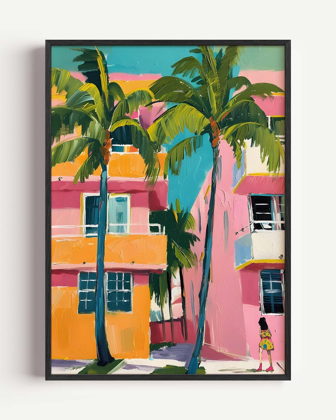 Zonnige Palmboom Escapade Poster-WallArtistic