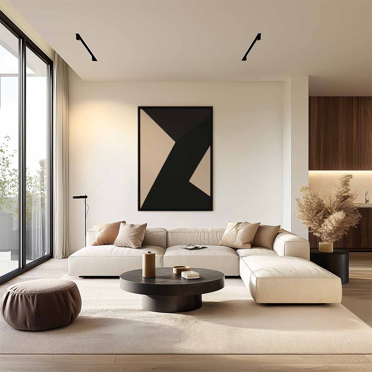 Strakke Elegantie in Abstractie Kunstwerk-canvas-dibond-plexiglas-wanddecoratie-WallArtistic