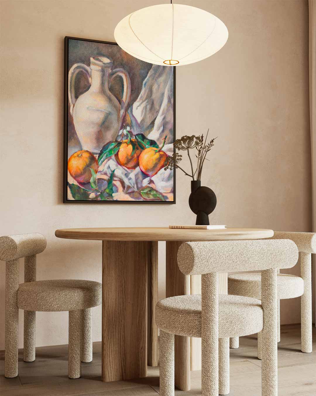 Aardewerk en Sinaasappels Kunstwerk-canvas-dibond-plexiglas-wanddecoratie-WallArtistic