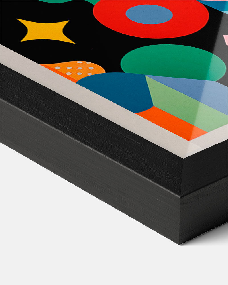 Kleurrijke Gezichtsillusie Kunstposter-WallArtistic