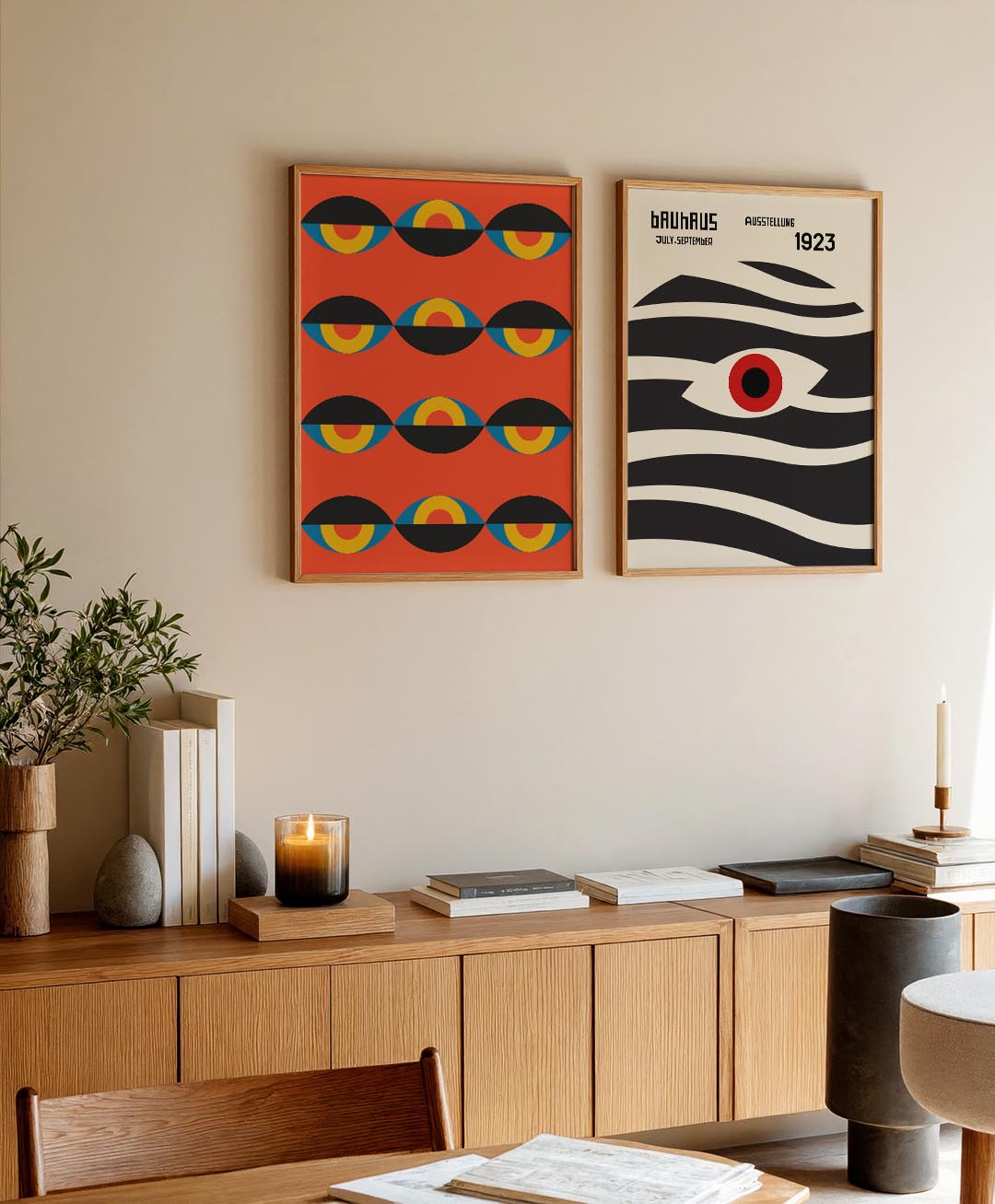 Kleurrijk oogpatroon Posterset