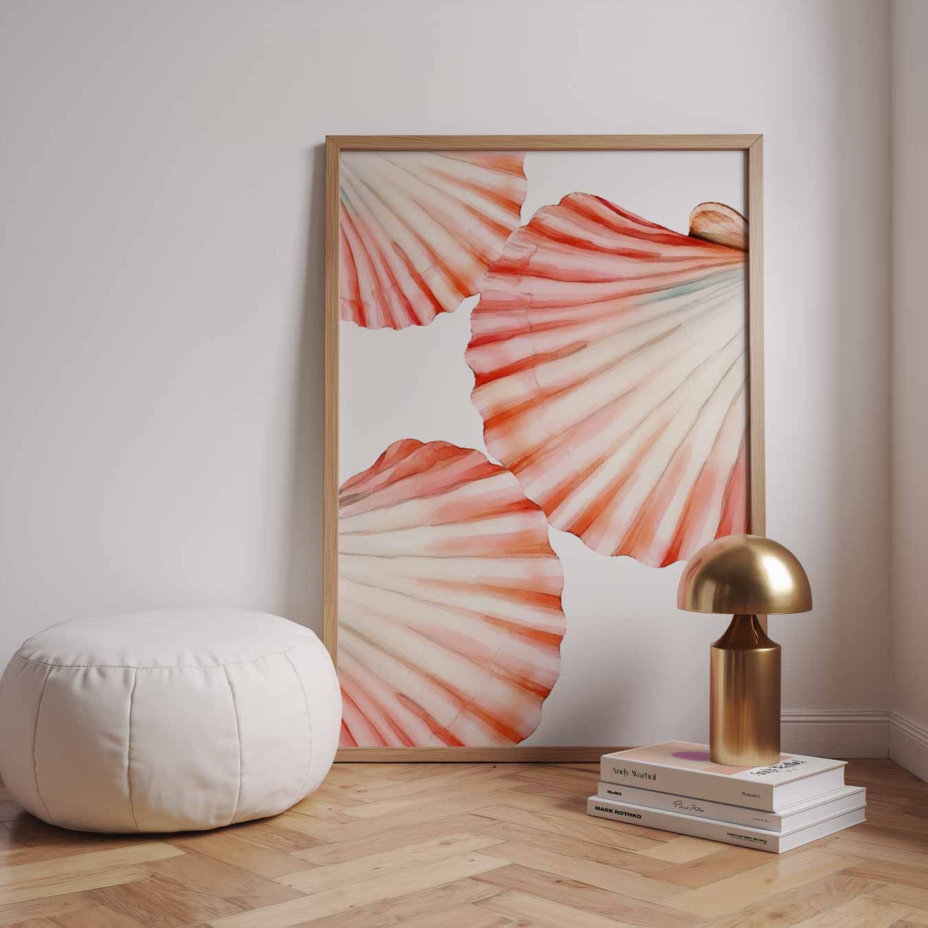 Zomerschelp Waterverf Poster-WallArtistic