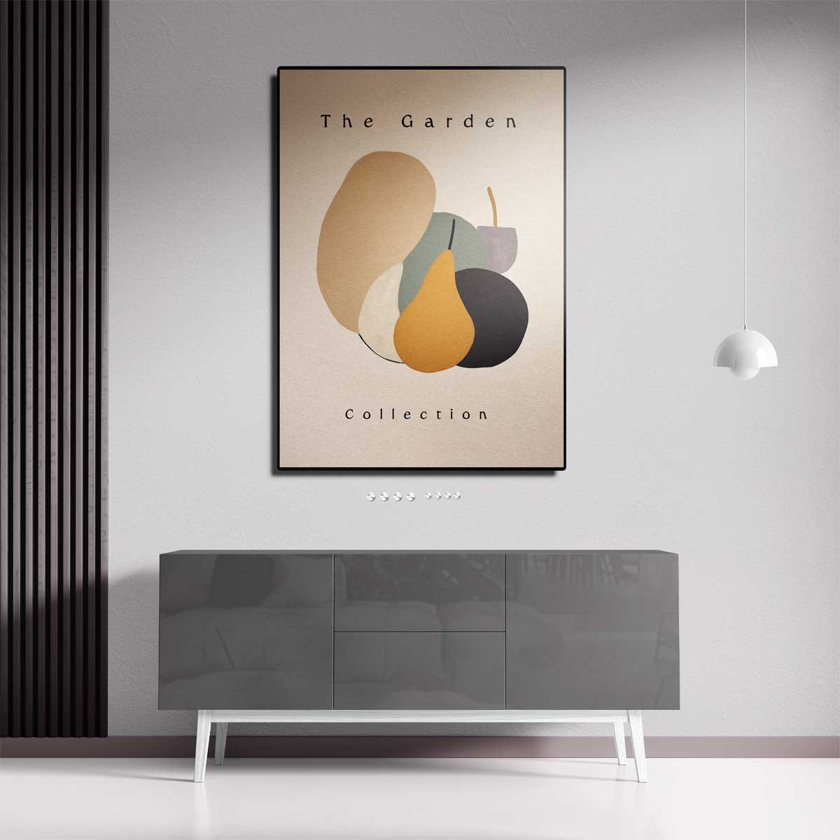 Organische Vormen in de Tuin Kunstwerk-canvas-dibond-plexiglas-wanddecoratie-WallArtistic