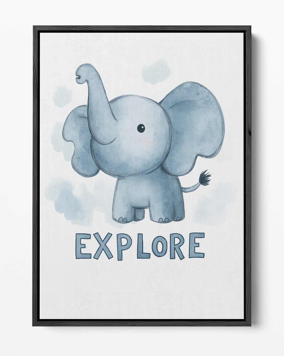 Dromerige Olifant Avontuur Kunstwerk-canvas-dibond-plexiglas-wanddecoratie-WallArtistic