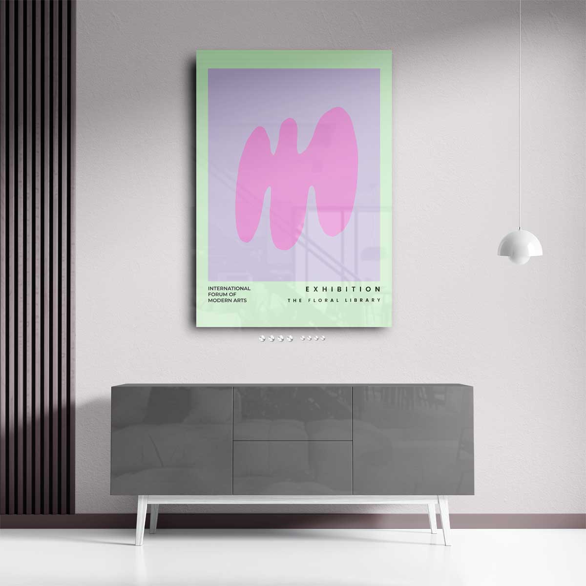 Abstracte Bloemvormen Kunstwerk-canvas-dibond-plexiglas-wanddecoratie-WallArtistic