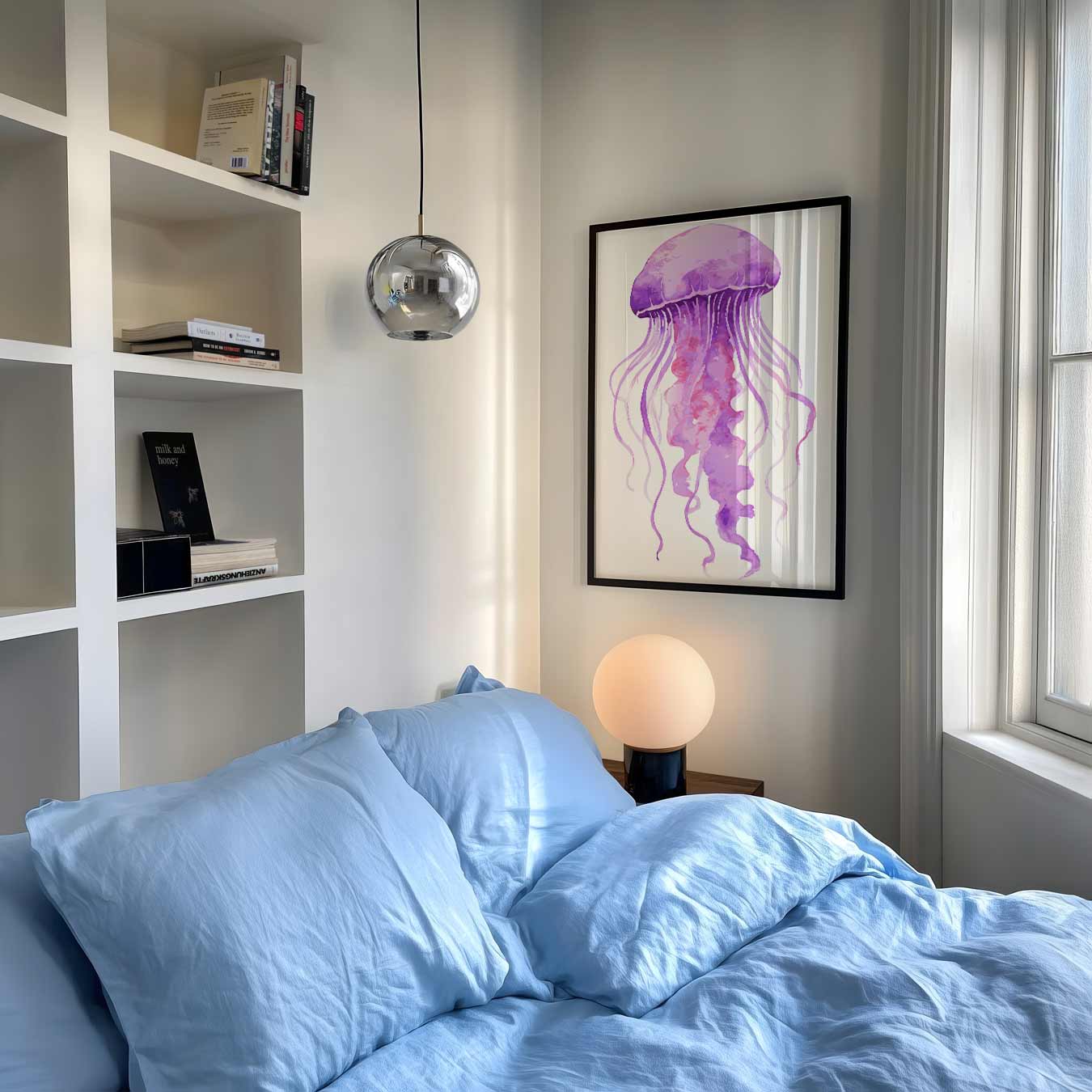 Paarse Kunstzinnige Kwallenposter-WallArtistic