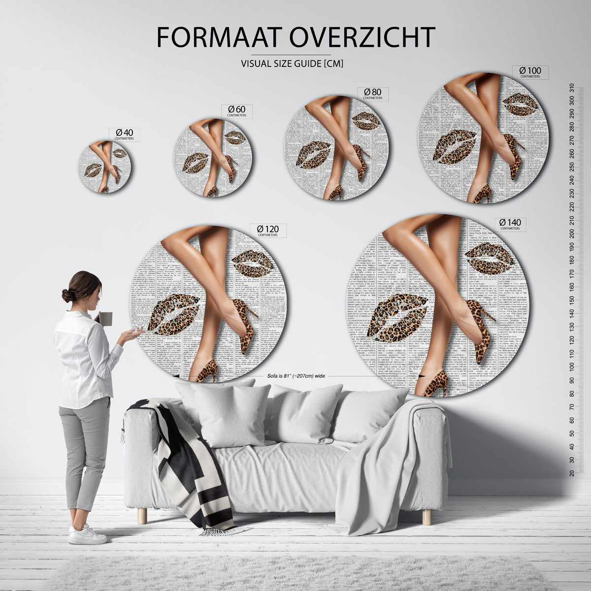 Luipaardprint en benen Muurcirkel