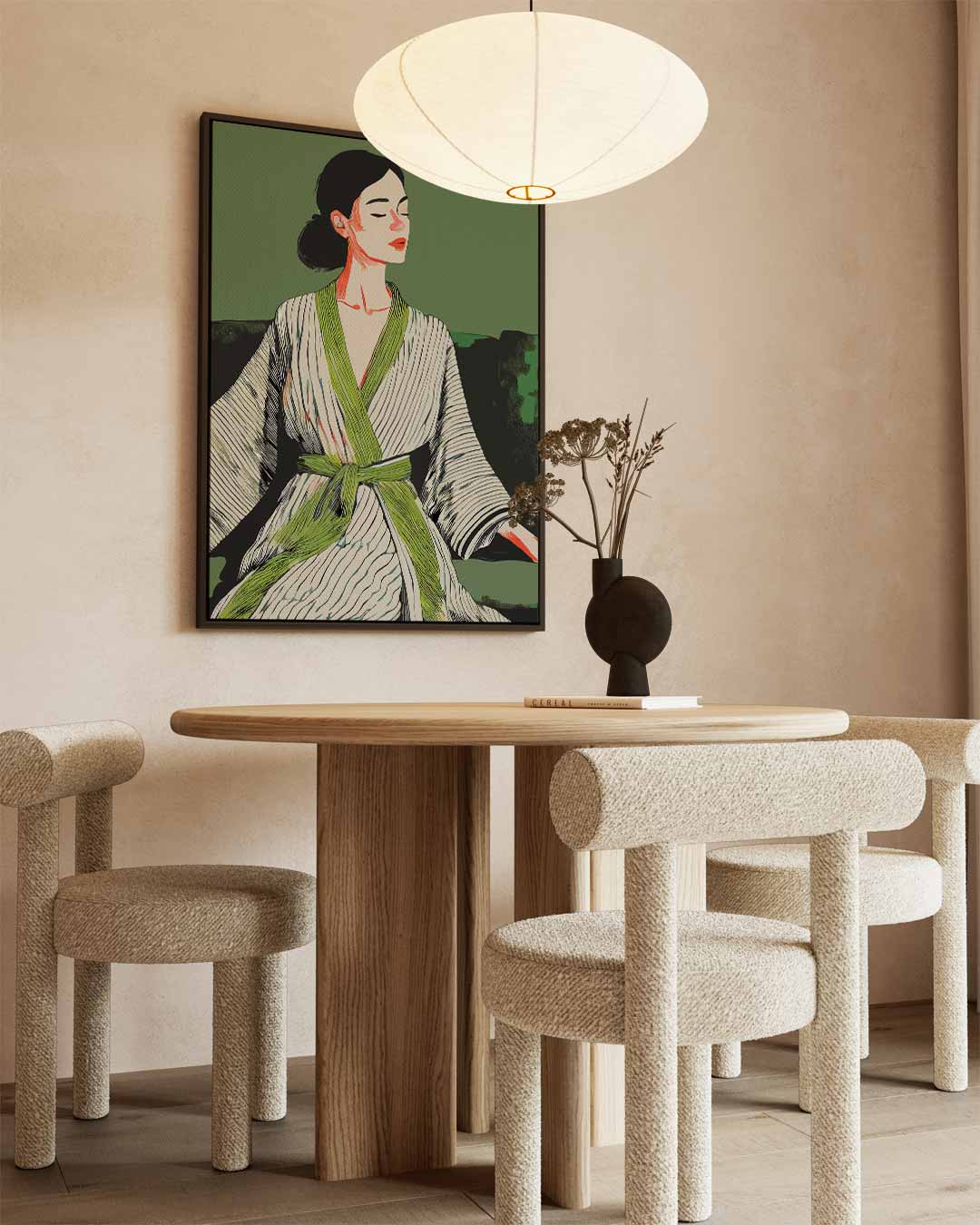 Rust in Groen Kunstwerk-canvas-dibond-plexiglas-wanddecoratie-WallArtistic