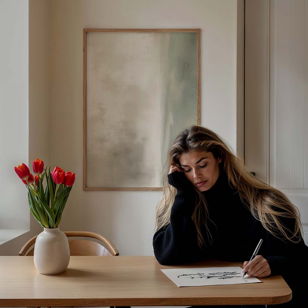 Abstracte Aardetinten Poster-WallArtistic