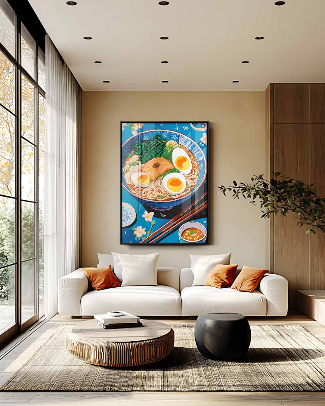Kleurrijke Ramen Illustratie Kunstwerk-canvas-dibond-plexiglas-wanddecoratie-WallArtistic