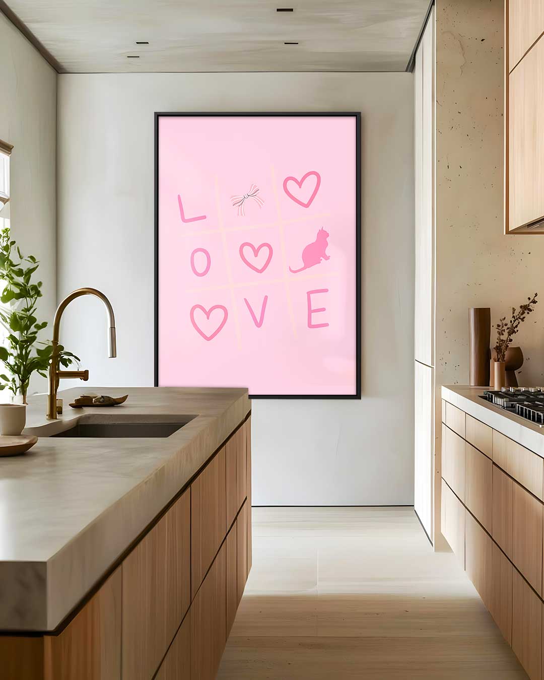 Liefdevolle Tic-Tac-Toe Kunst Kunstwerk-canvas-dibond-plexiglas-wanddecoratie-WallArtistic