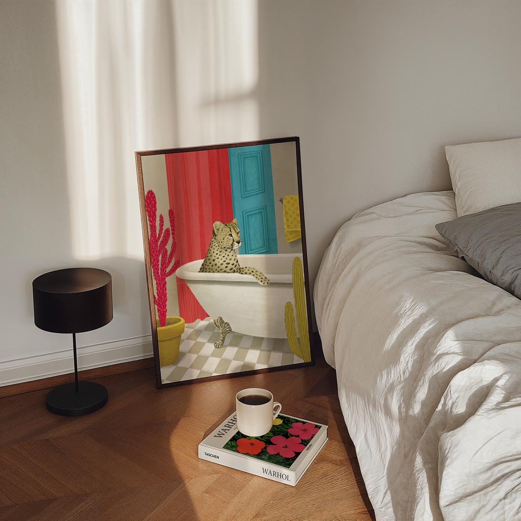 Speelse Safari Badkamer Poster