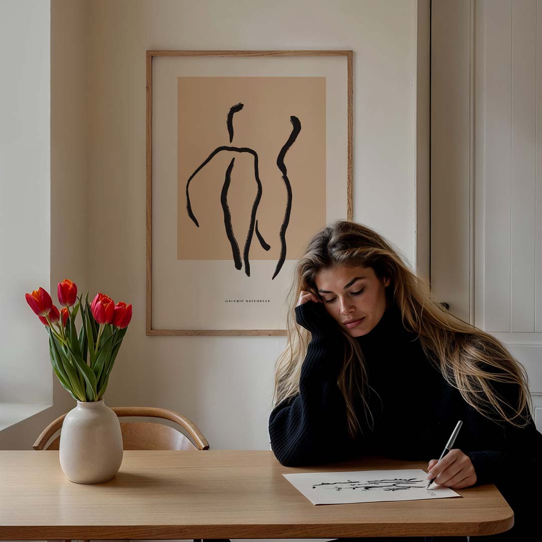 Elegante Lijndans Poster-WallArtistic