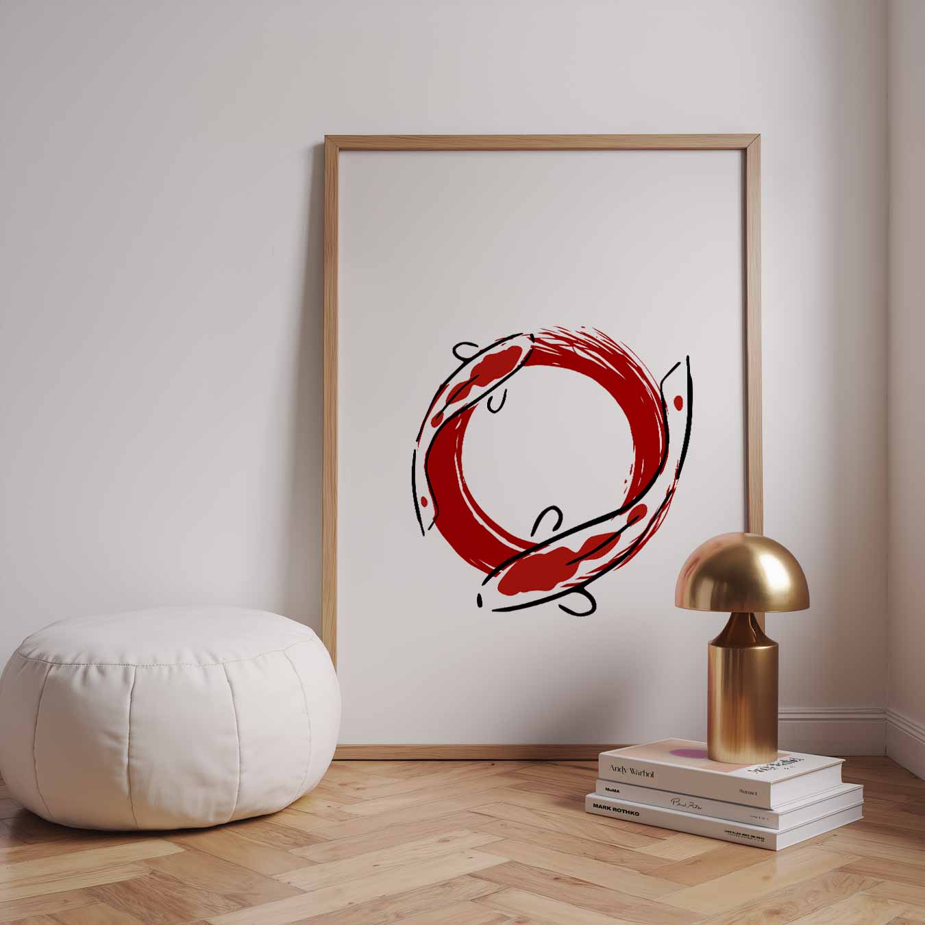 Zen Koi Cirkel Poster-WallArtistic