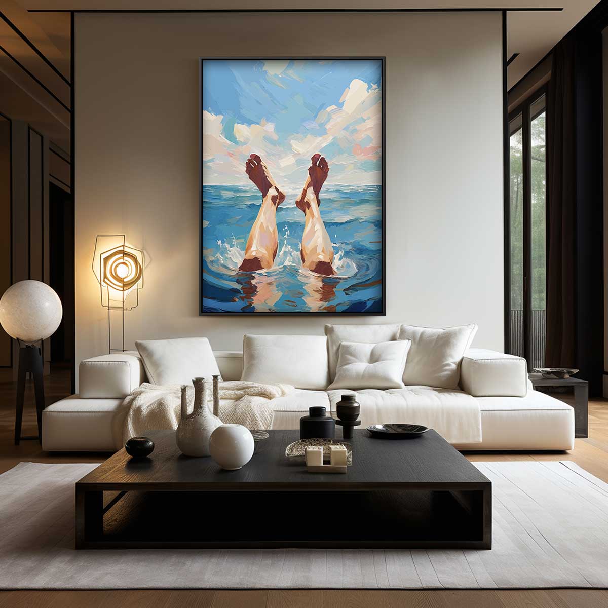 Eropuit in de Zee Kunstwerk-canvas-dibond-plexiglas-wanddecoratie-WallArtistic