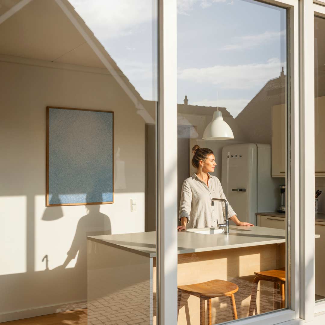 Poederblauwe Elegantie Poster-WallArtistic