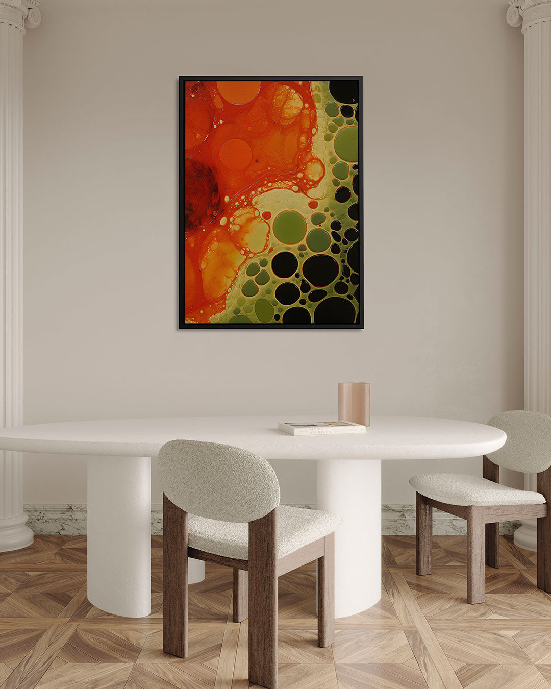 Kleurrijke cirkelpatronen Kunstwerk