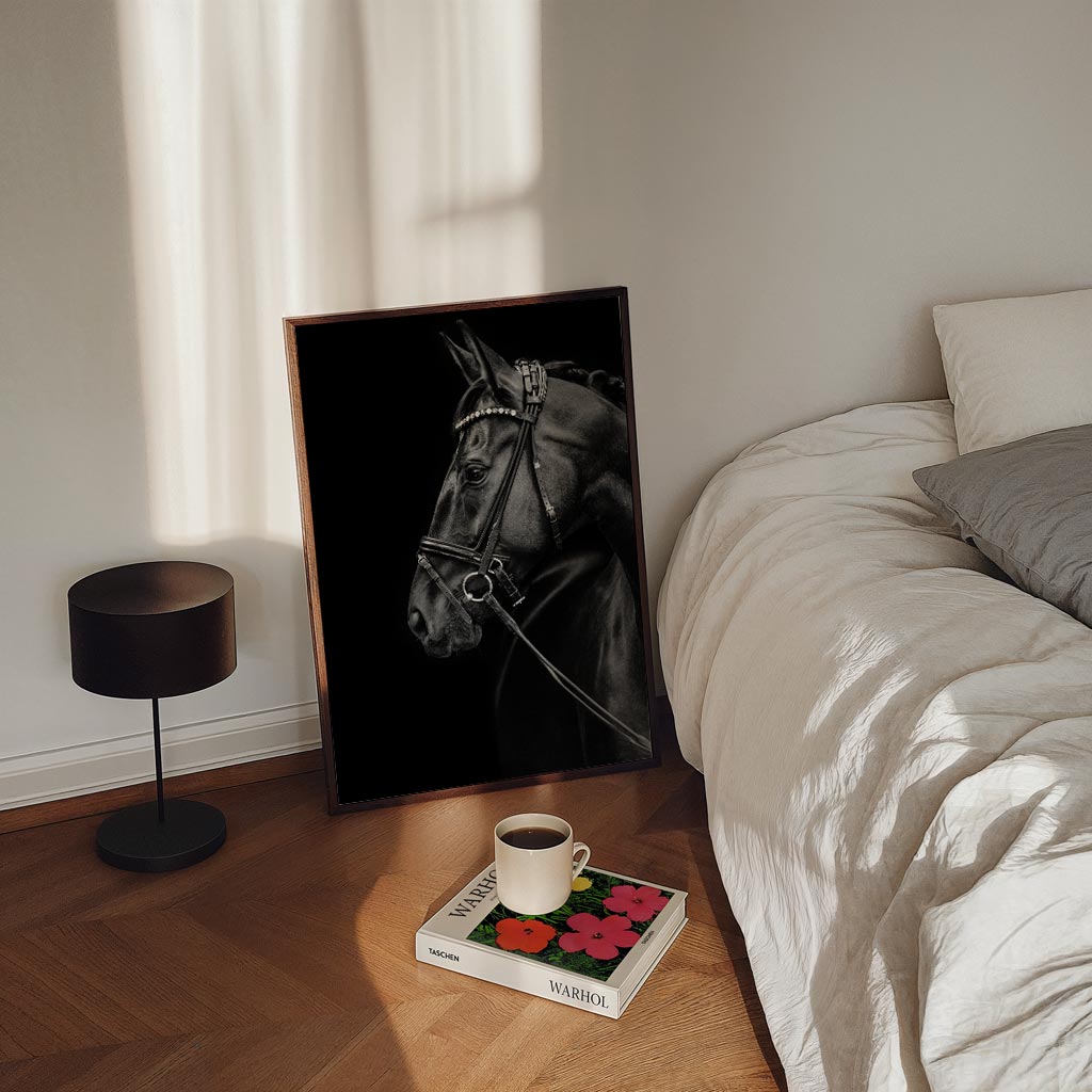 Zwart Paard Poster-WallArtistic