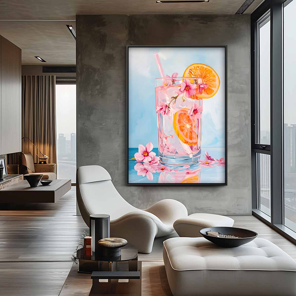Zomers Genot Kunstwerk-canvas-dibond-plexiglas-wanddecoratie-WallArtistic