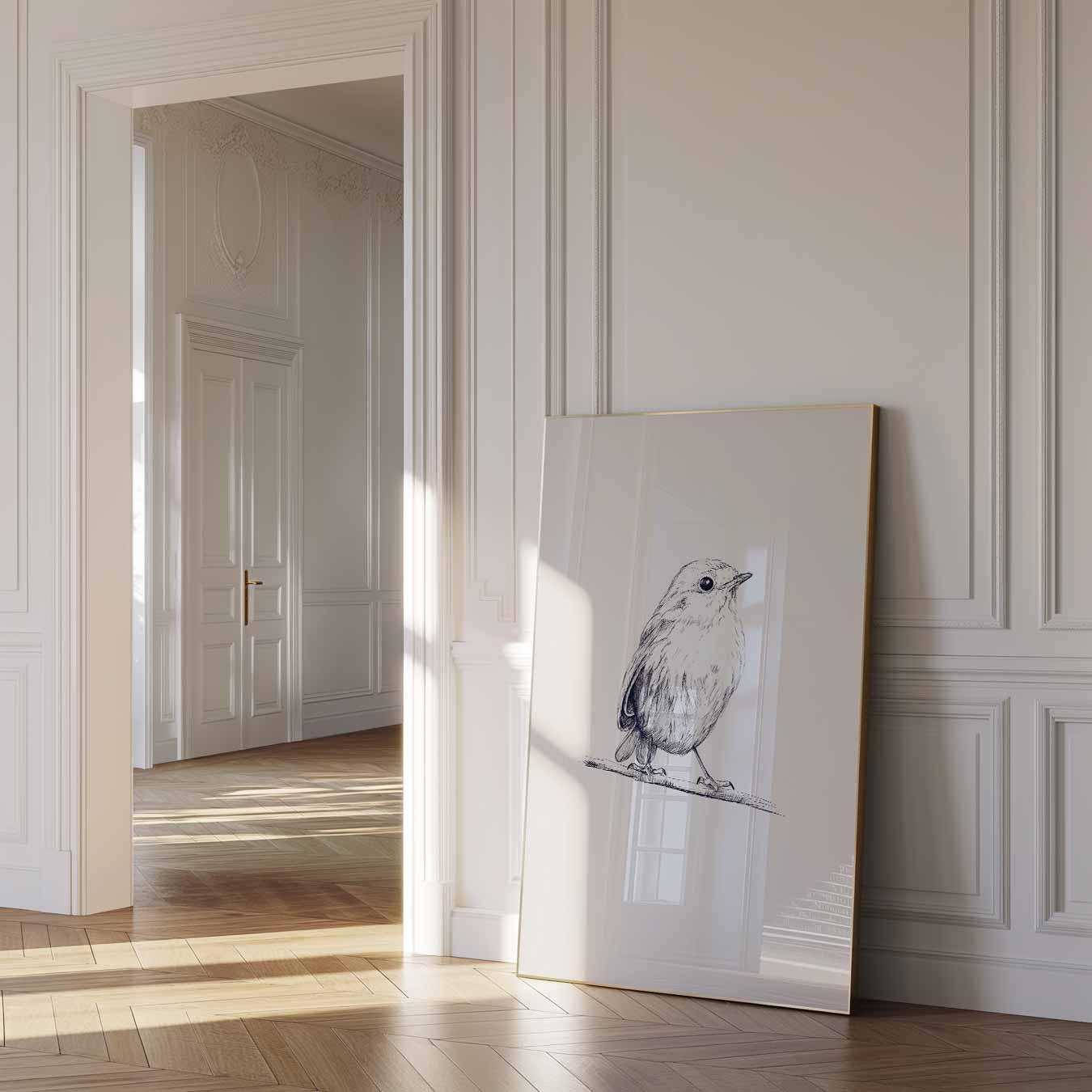 Schattige Vogel Illustratie Poster