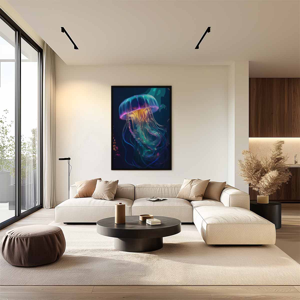 Magische Kwal in Kleur Kunstwerk-canvas-dibond-plexiglas-wanddecoratie-WallArtistic