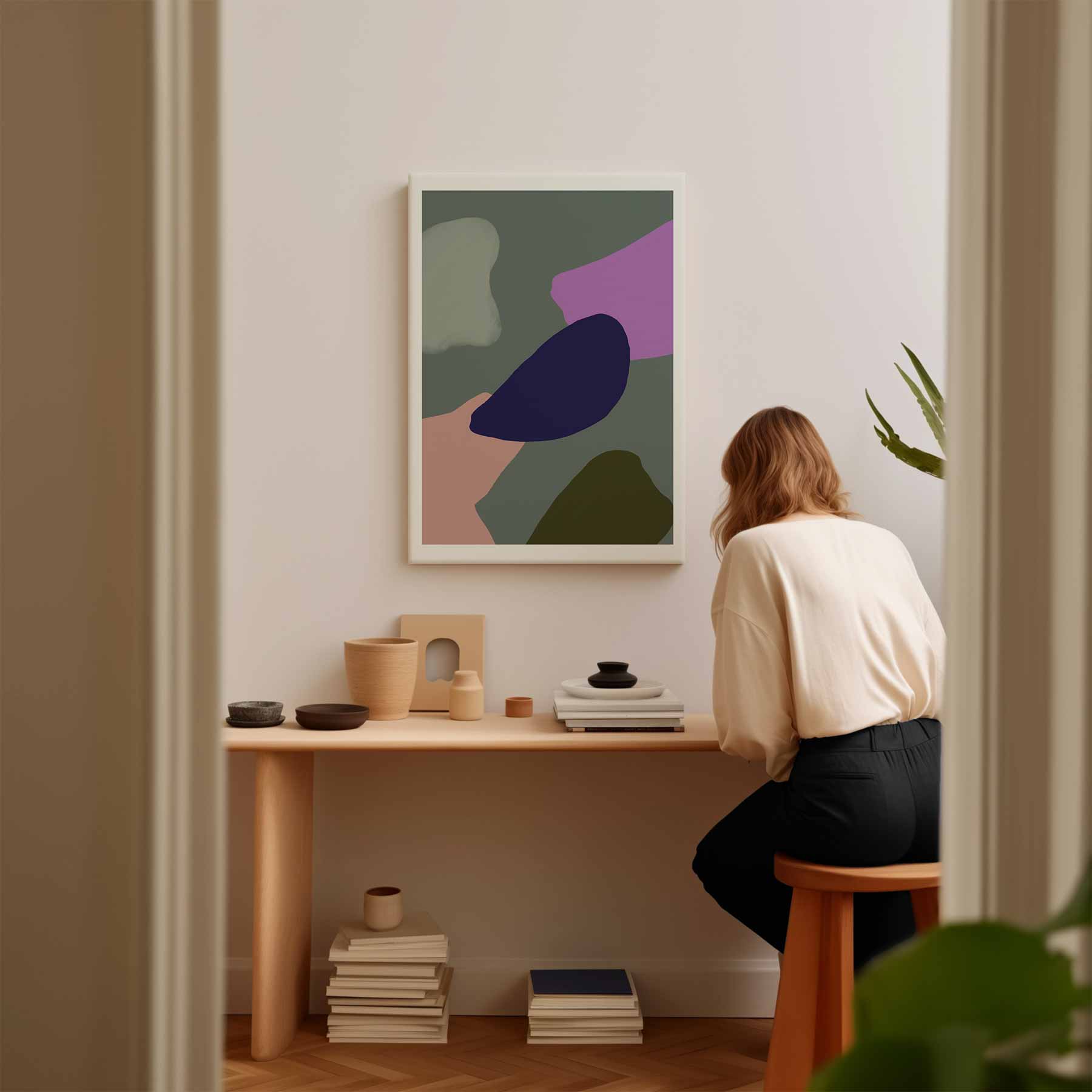 Kleurrijke Abstractie Kunstwerk-canvas-dibond-plexiglas-wanddecoratie-WallArtistic