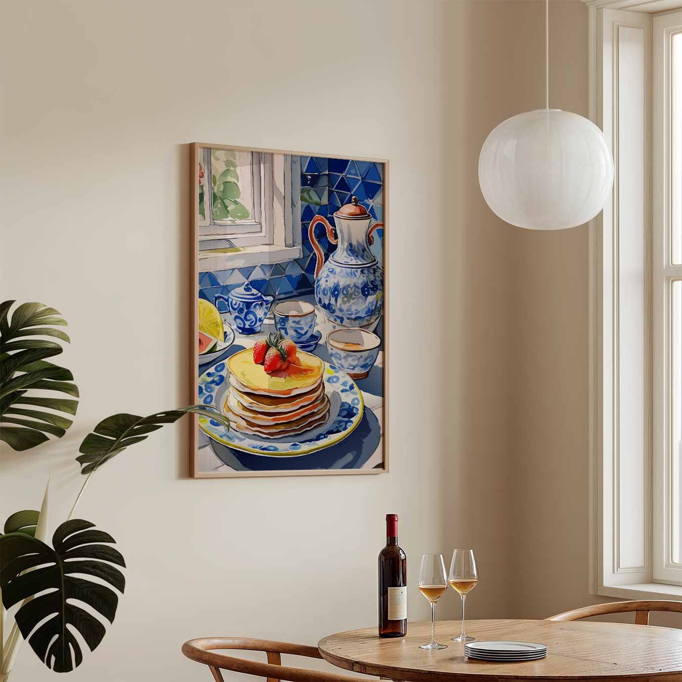 Ontbijt in Blauw Poster-WallArtistic