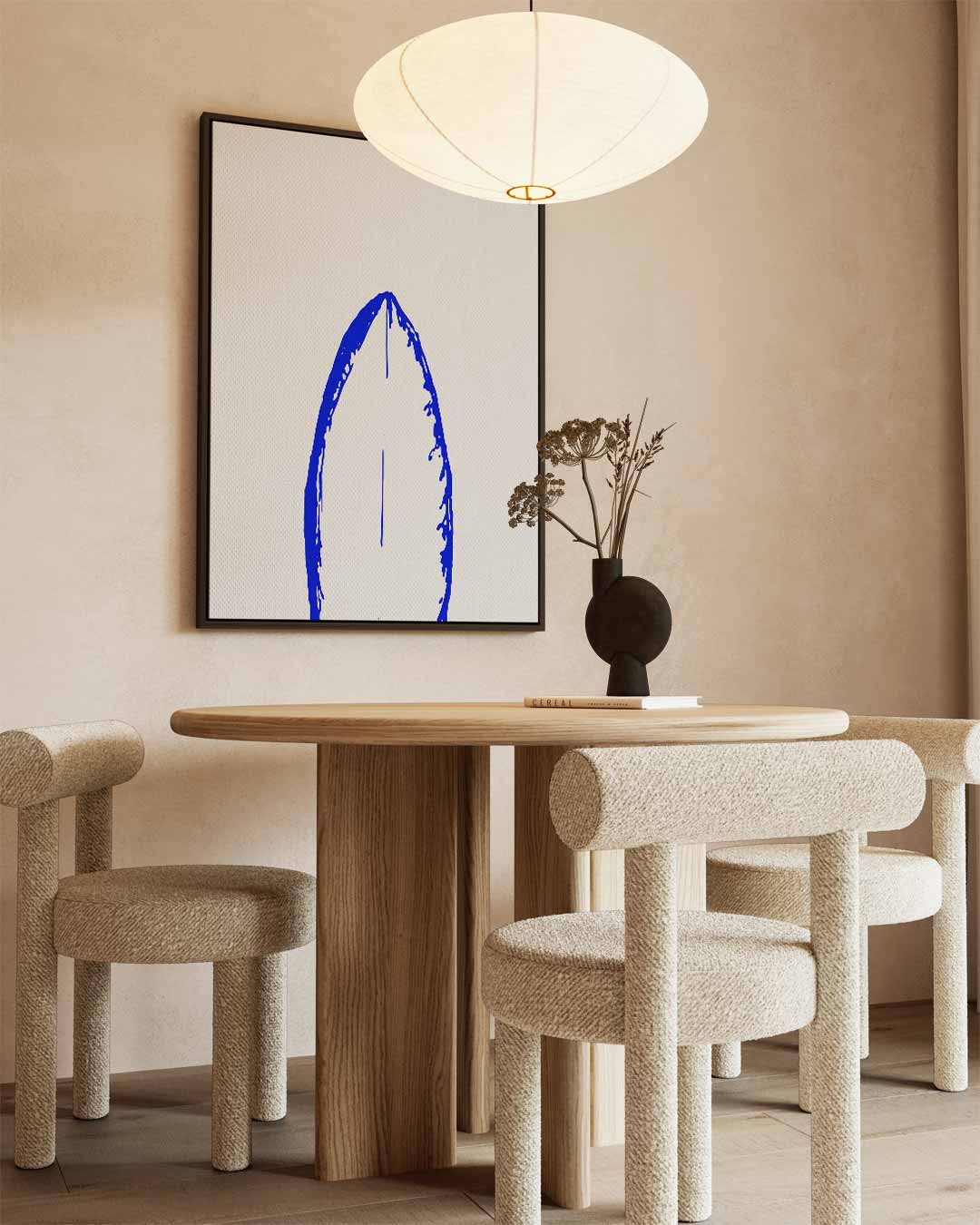 Blauwe Vleugelafdruk Kunstwerk-canvas-dibond-plexiglas-wanddecoratie-WallArtistic