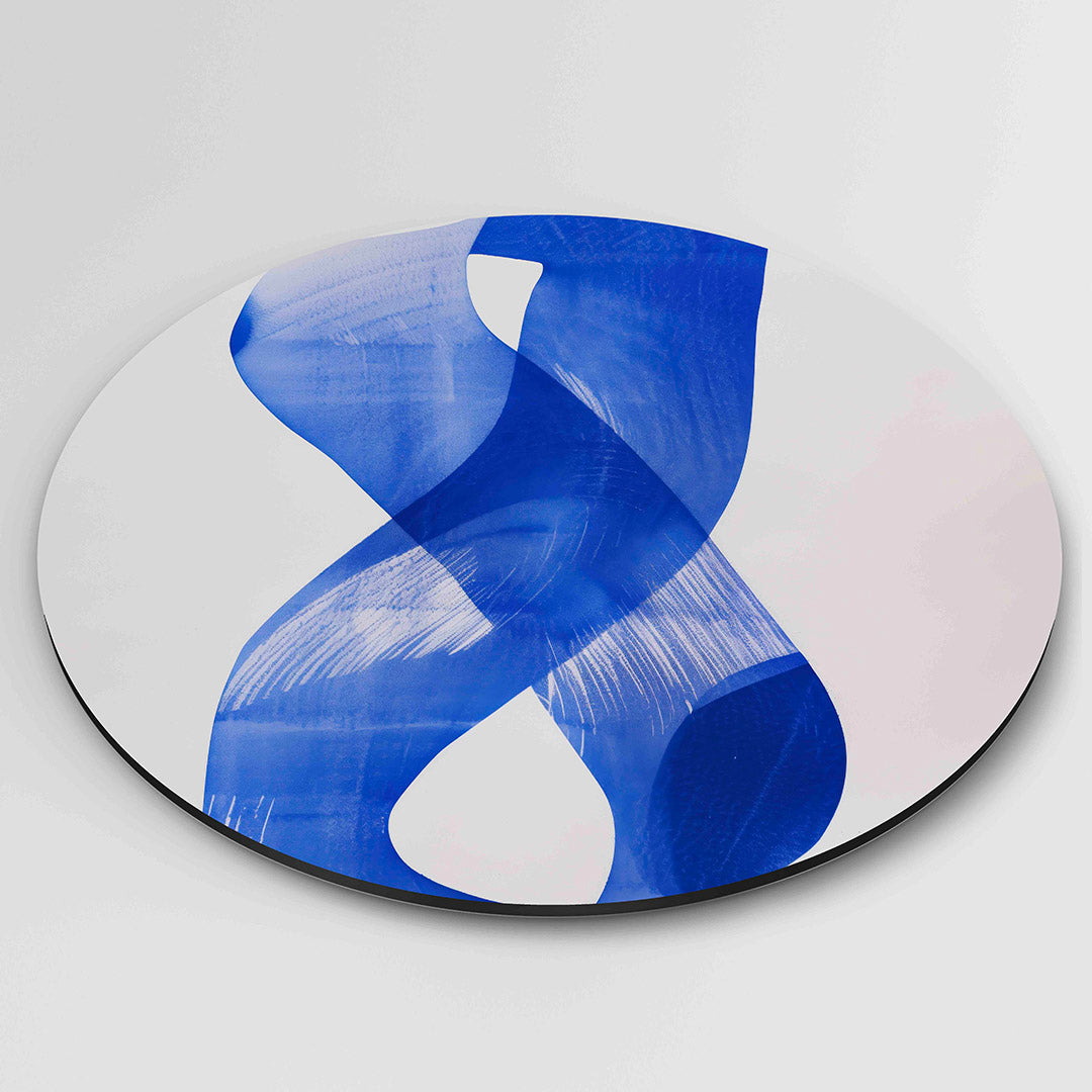 Blauwe vormen Muurcirkel