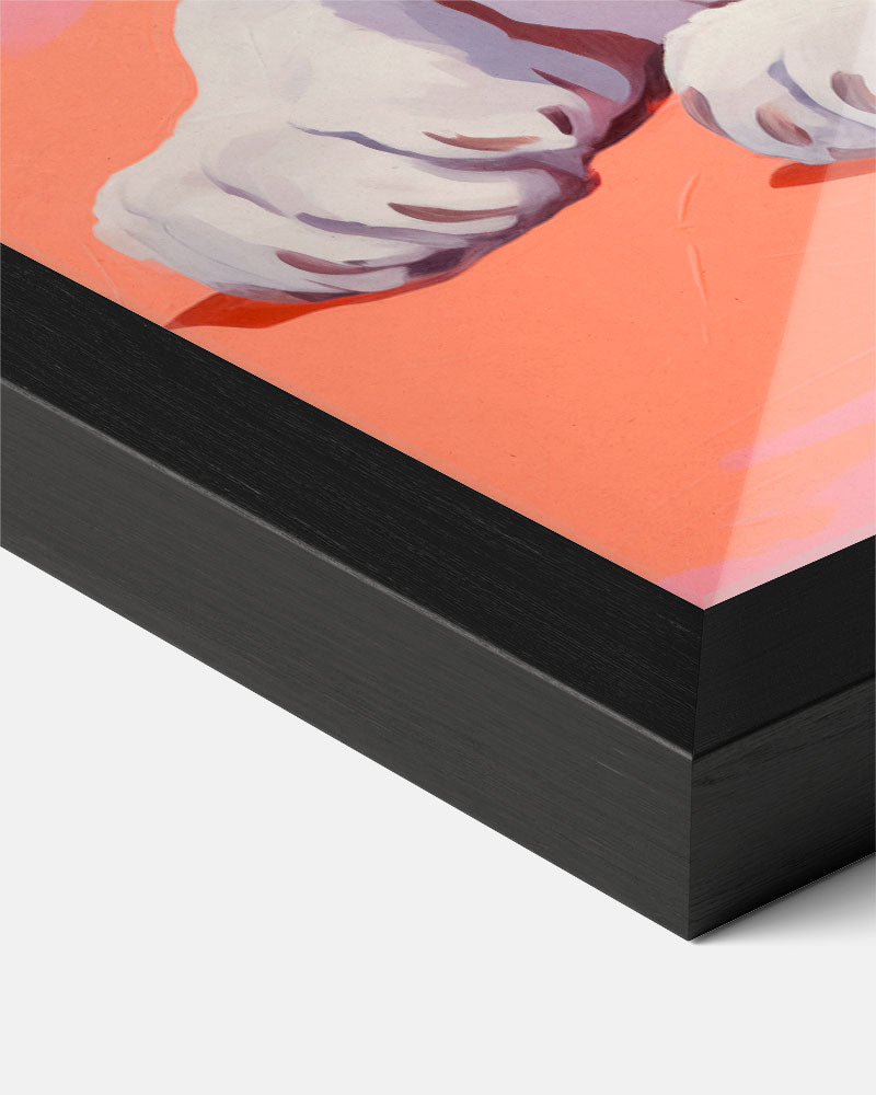Stoere Roze Tijger Poster-WallArtistic