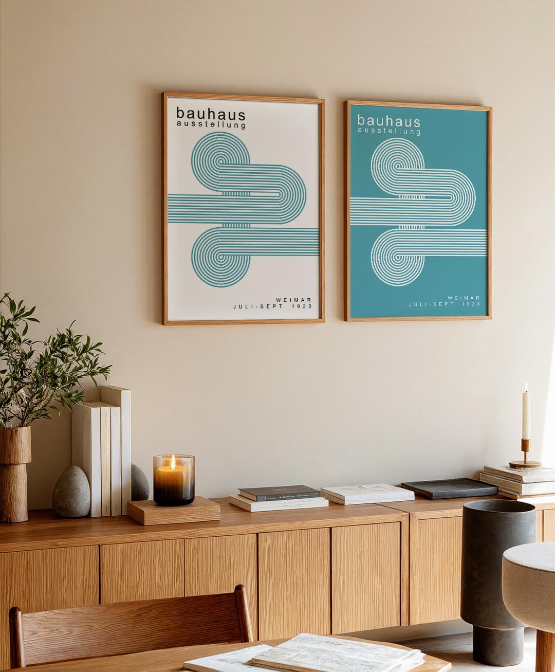 Lijnen en cirkelpatronen Posterset