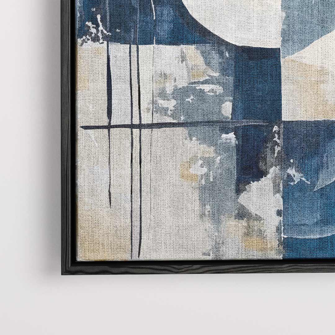 Abstracte Blauwe Geometrie Kunstwerk-canvas-dibond-plexiglas-wanddecoratie-WallArtistic