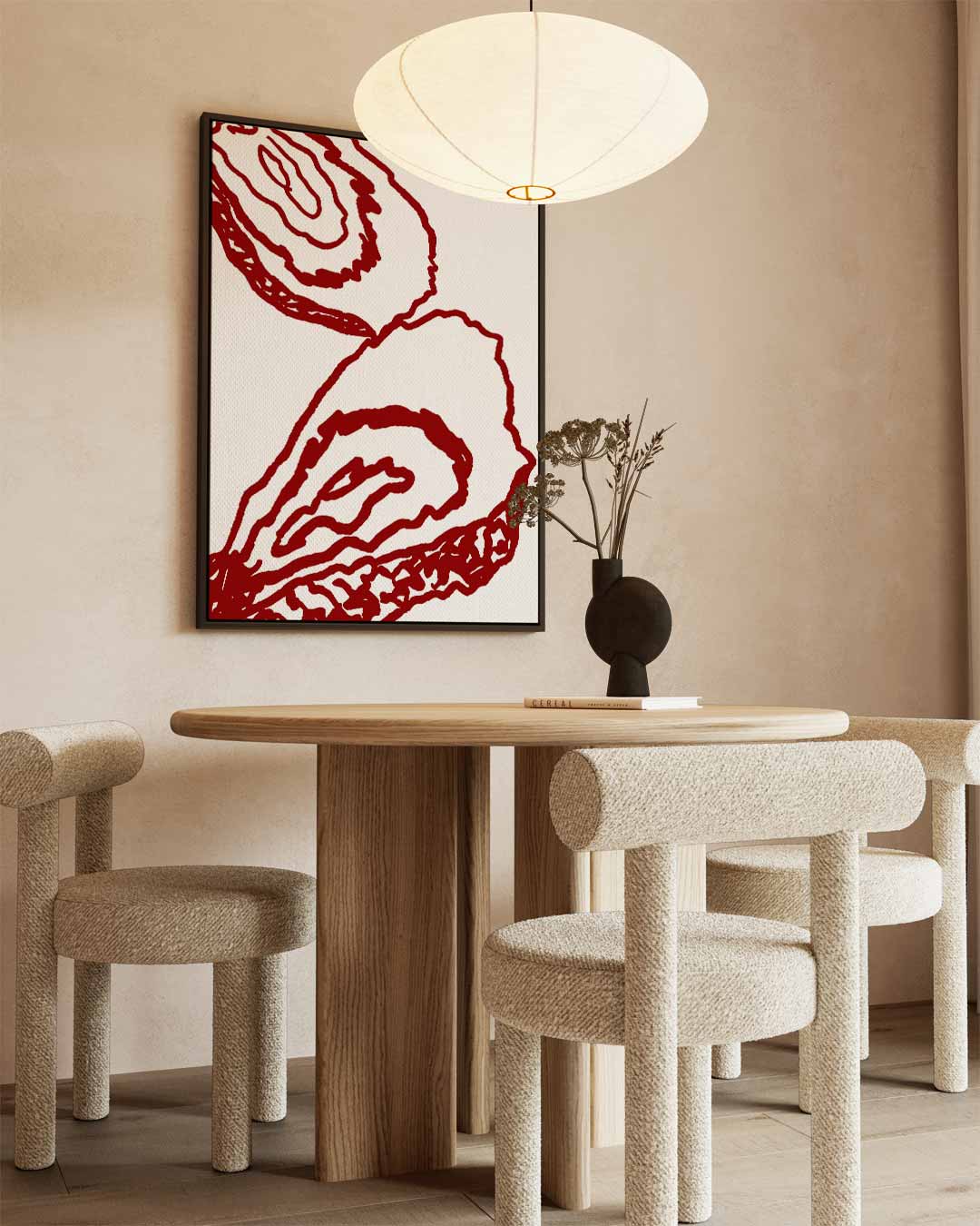 Abstracte Oesterlijnen Kunstwerk-canvas-dibond-plexiglas-wanddecoratie-WallArtistic