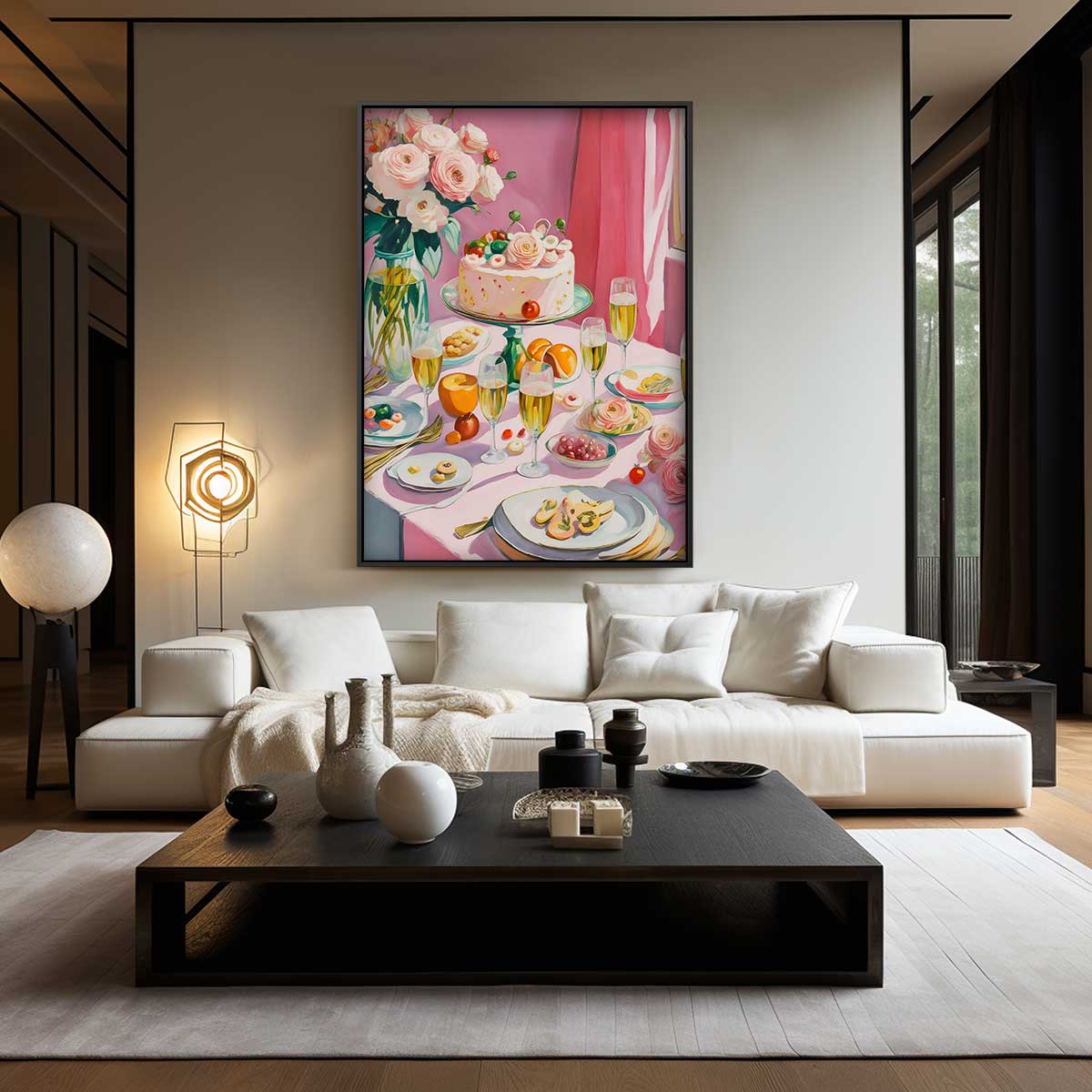 Feestelijke Tafelsfeer Kunstwerk-canvas-dibond-plexiglas-wanddecoratie-WallArtistic