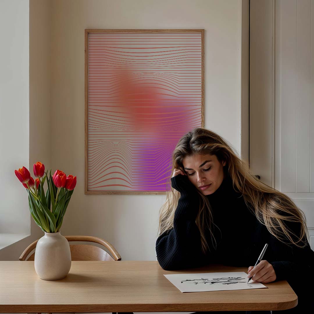 Kleurrijke Dynamiek Wandposter-WallArtistic