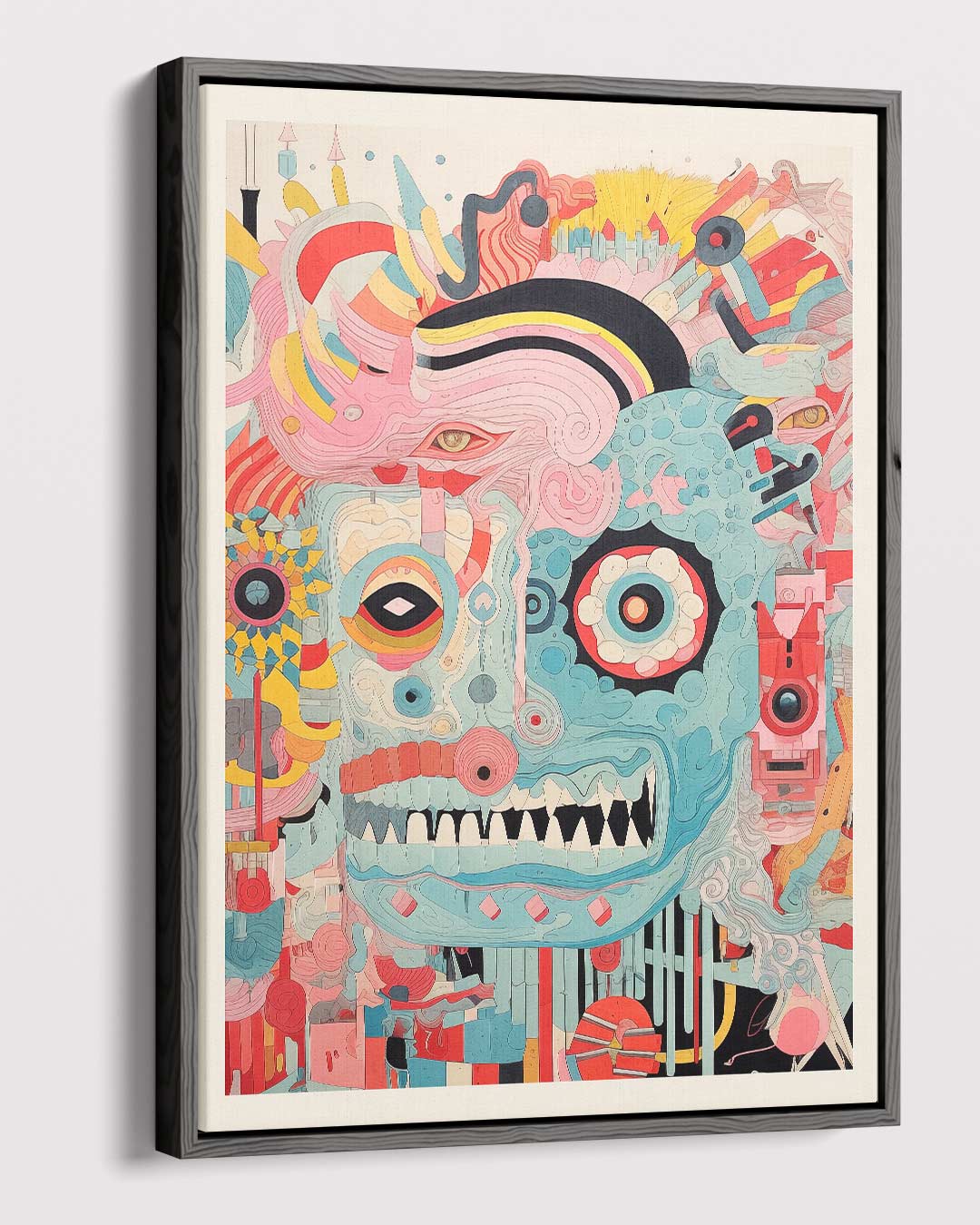 Kleurrijke Chaos Kunstwerk-canvas-dibond-plexiglas-wanddecoratie-WallArtistic