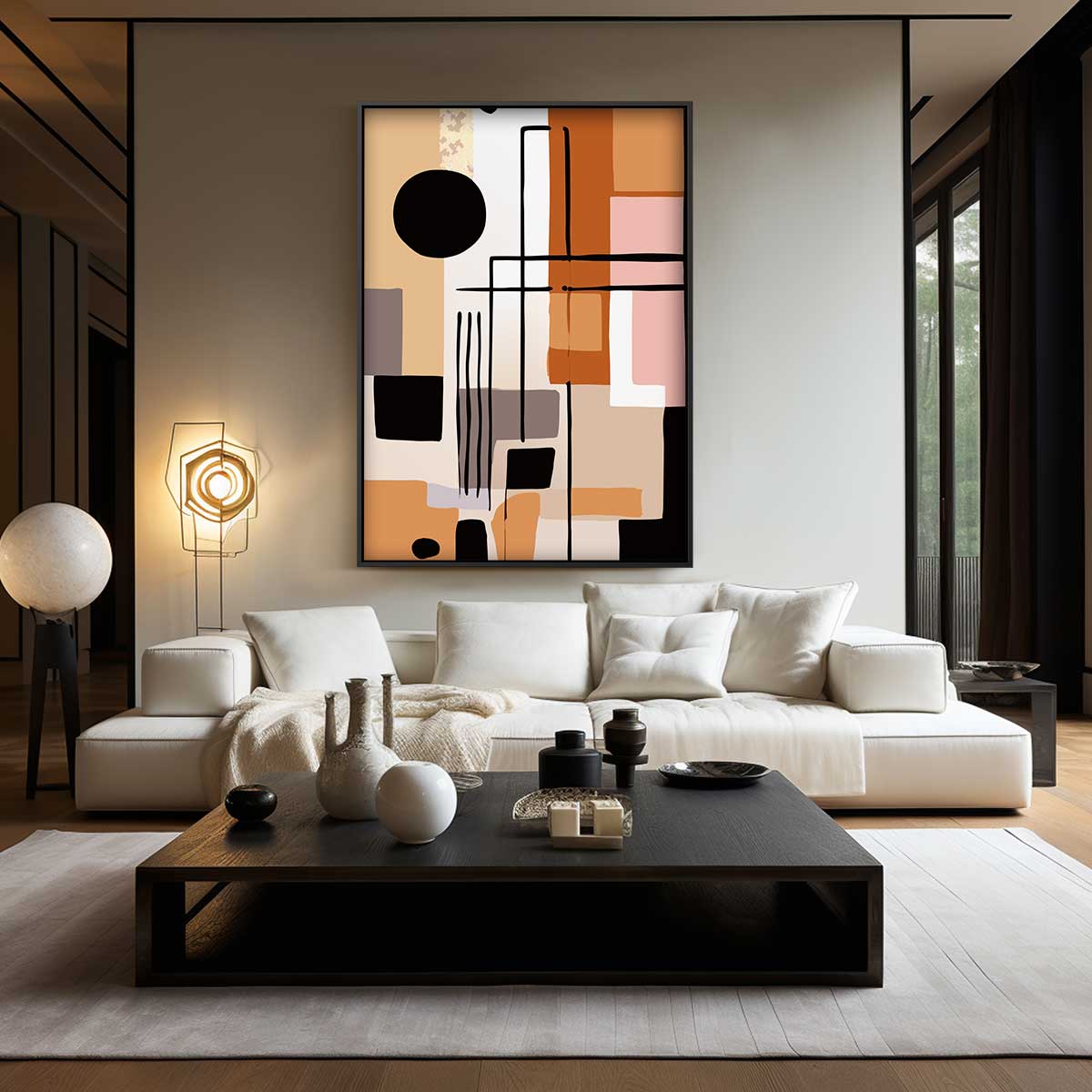 Modern Abstractie Speels Kunstwerk-canvas-dibond-plexiglas-wanddecoratie-WallArtistic