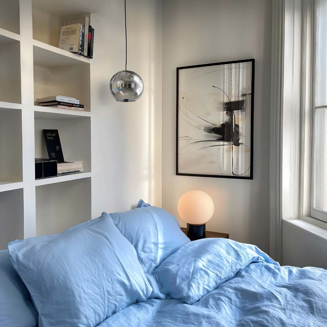 Elegante Abstractie in Zwart en Wit Poster-WallArtistic