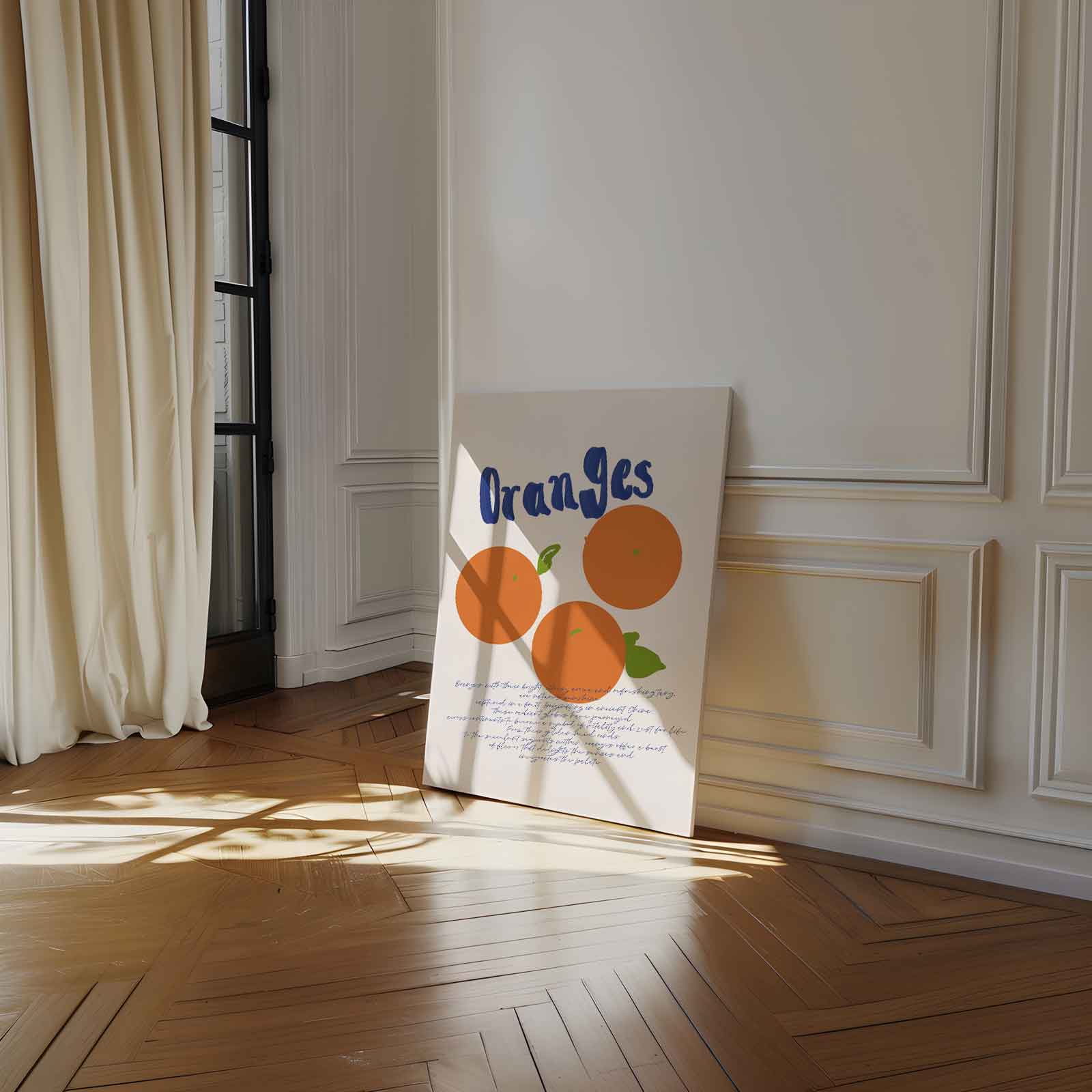 Zomers Sinaasappelgenot Kunstwerk-canvas-dibond-plexiglas-wanddecoratie-WallArtistic