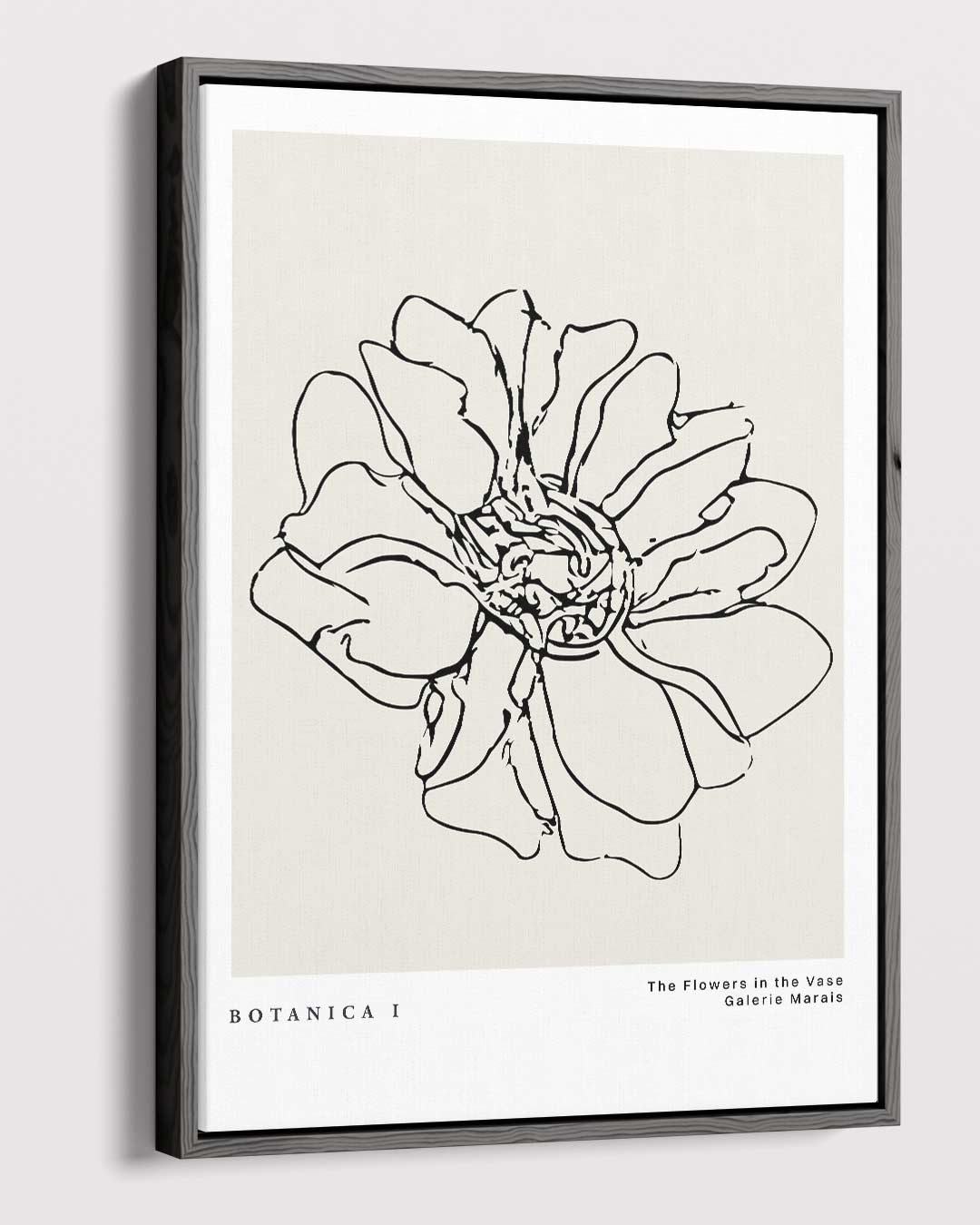 Bloemenkunst in Lijn Kunstwerk-canvas-dibond-plexiglas-wanddecoratie-WallArtistic