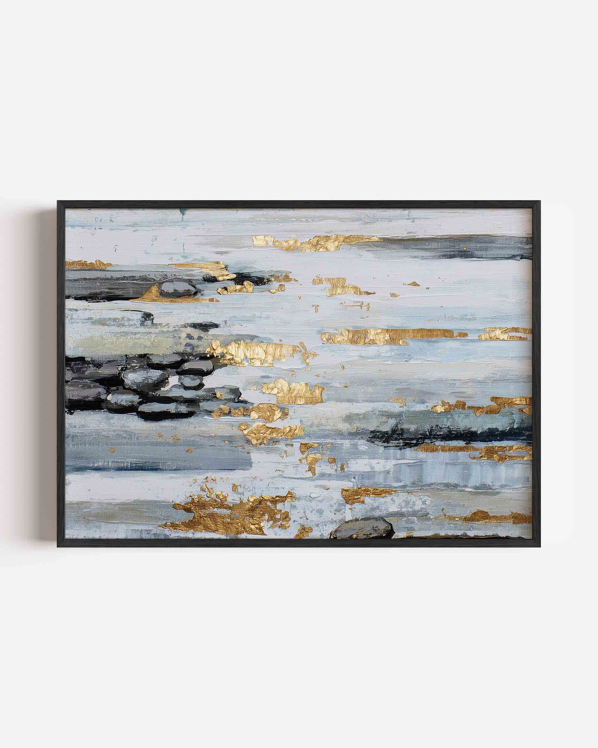 Gouden accenten en stenen Poster