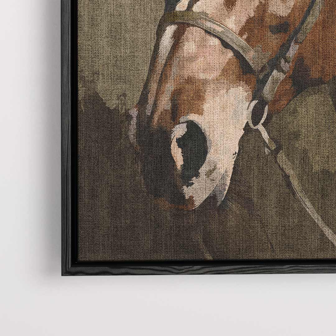 Majestueuze Paardenportret Kunstwerk-canvas-dibond-plexiglas-wanddecoratie-WallArtistic