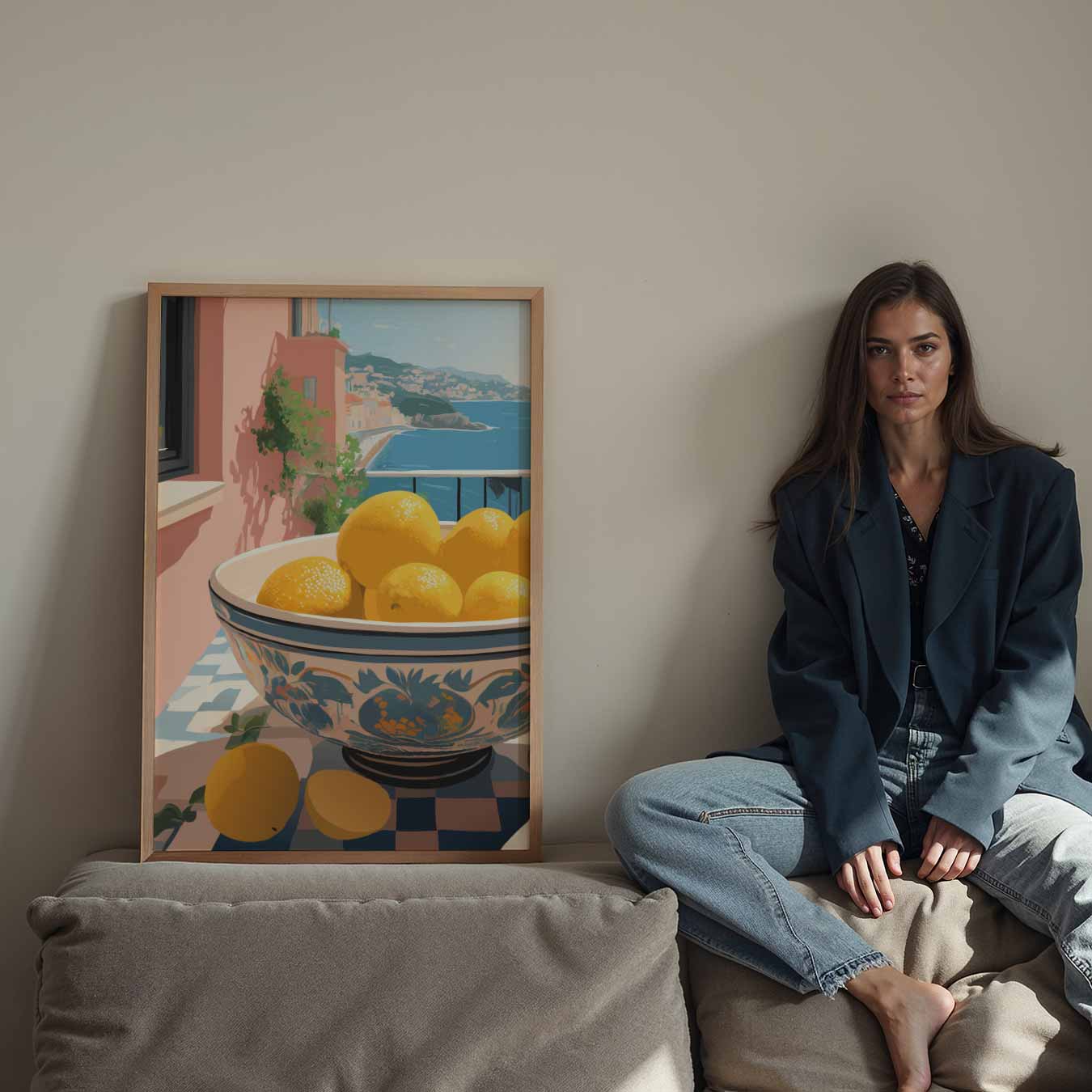 Zonnige Citroenuitzicht Poster-WallArtistic