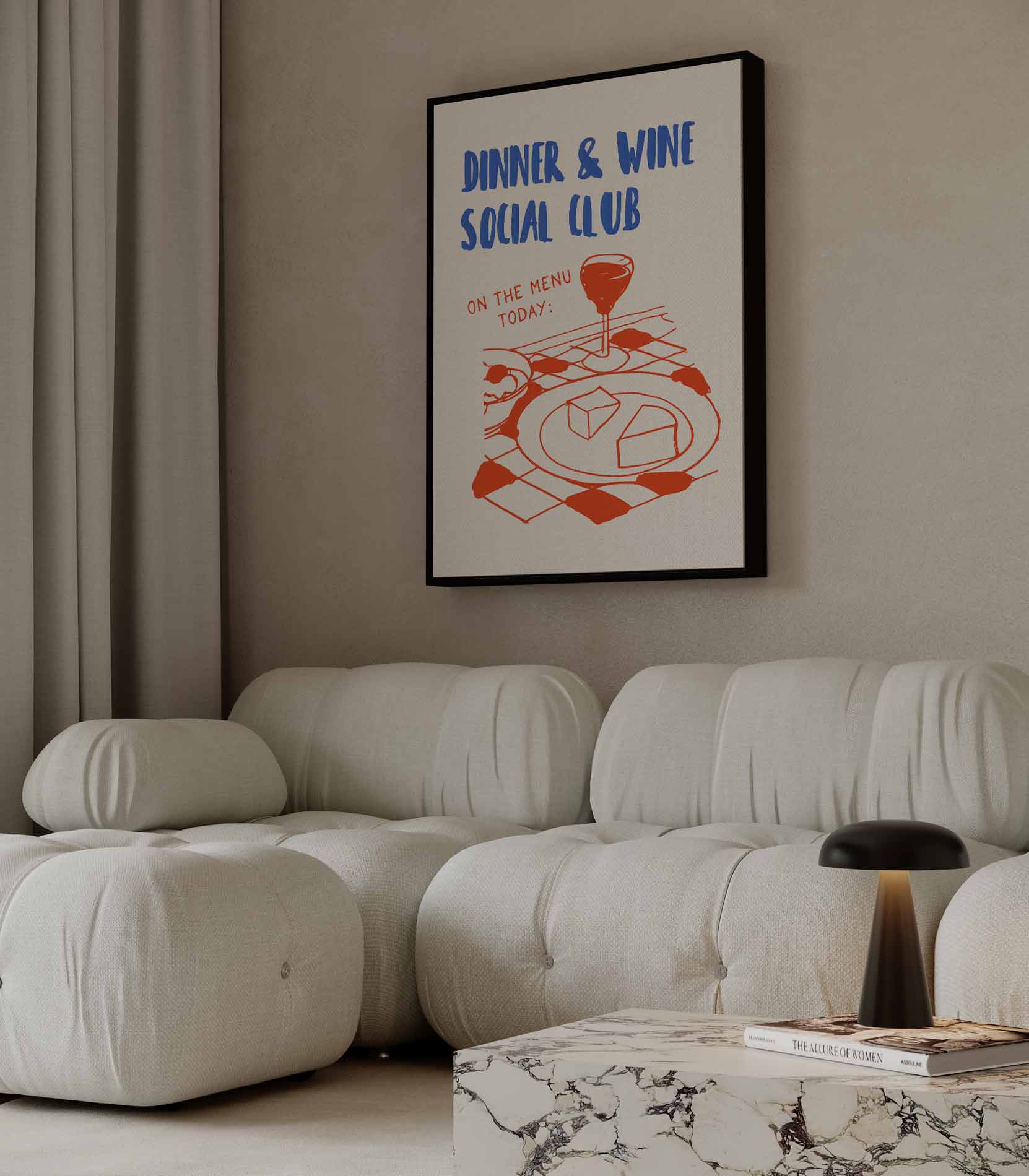 Dinner & Wine Social Club Poster