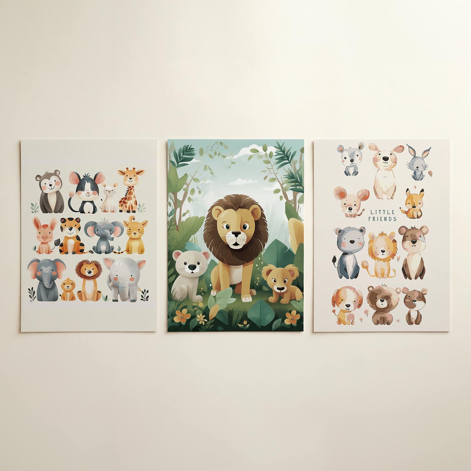 Dieren vrolijkheid Posterset