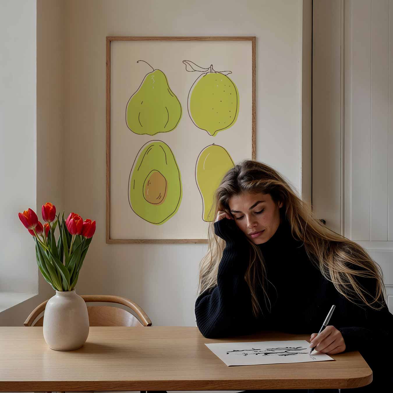 Vrolijke Fruit Illustratie Poster